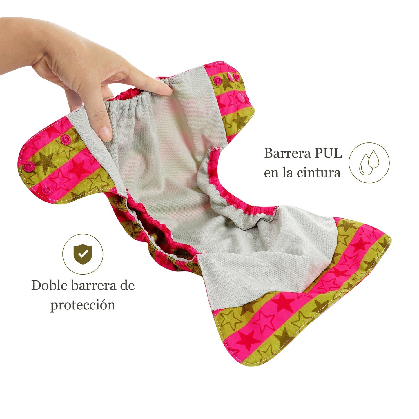 Pañal de tela Pampi Lo — Colección Sweet Basics