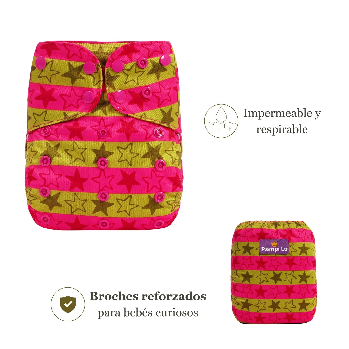 Pañal de tela Pampi Lo — Colección Lovely Shapes