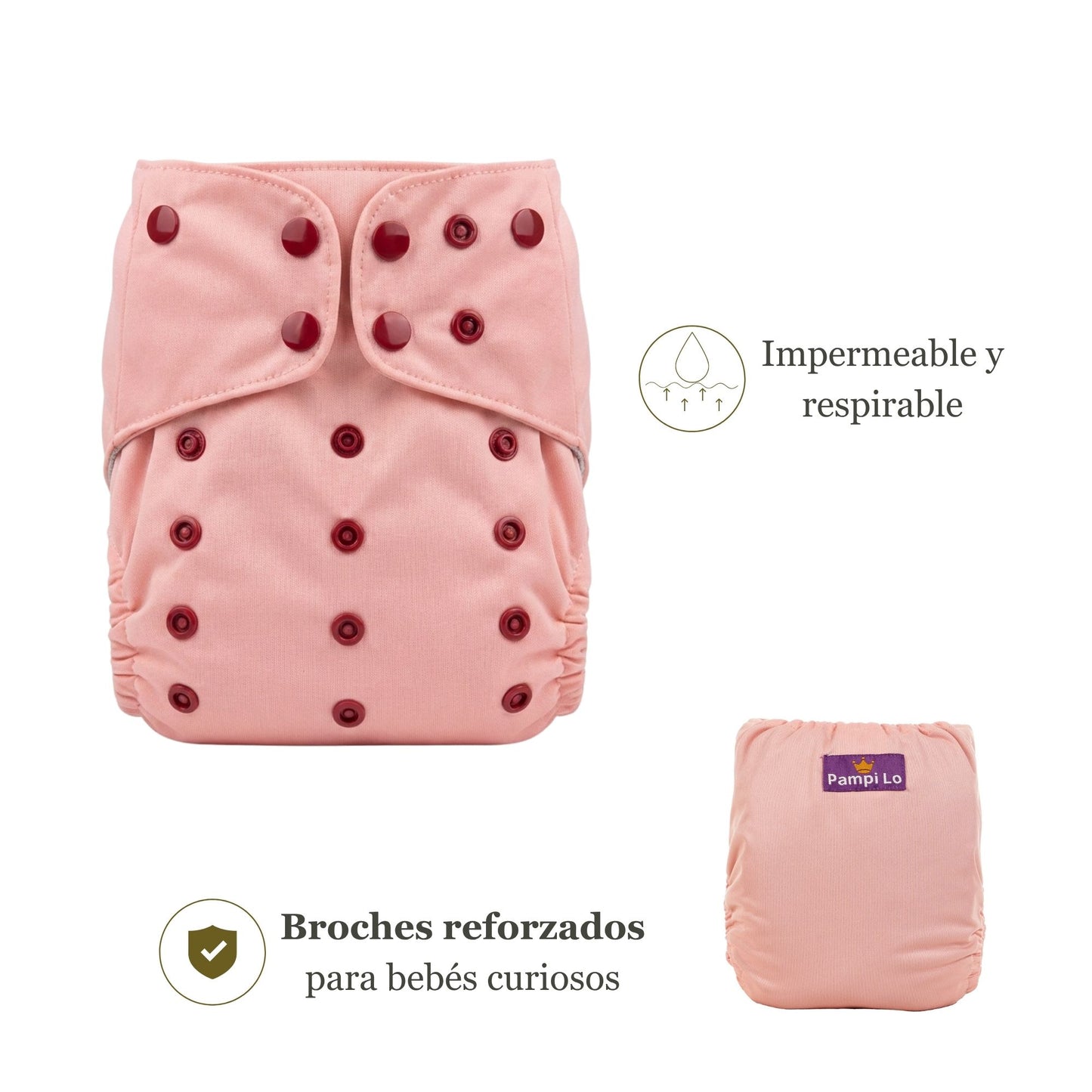 Pañal de tela Pampi Lo — Colección Sweet Basics