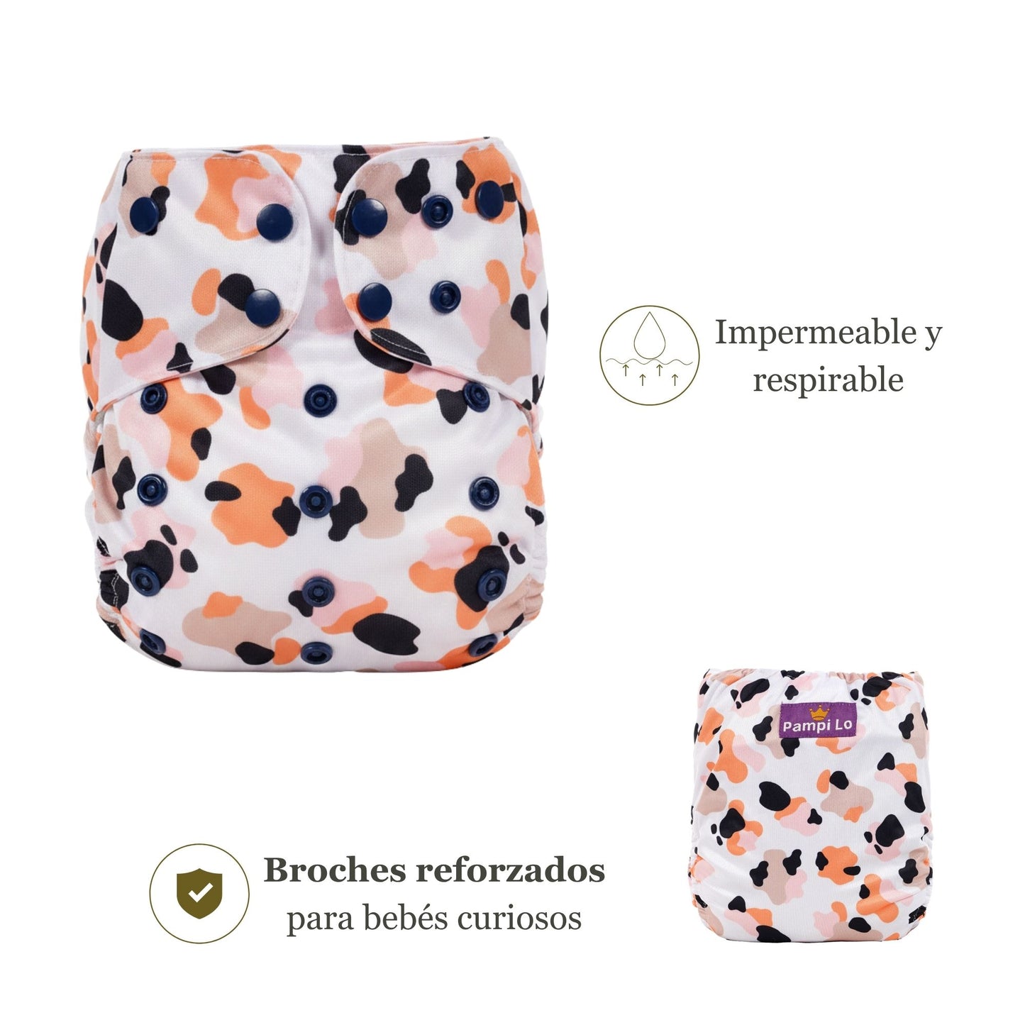 Pañal de tela Pampi Lo — Colección Pure Nature